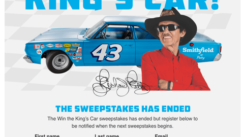 Smithfield Albertsons 'Win the King's Car' Web Page